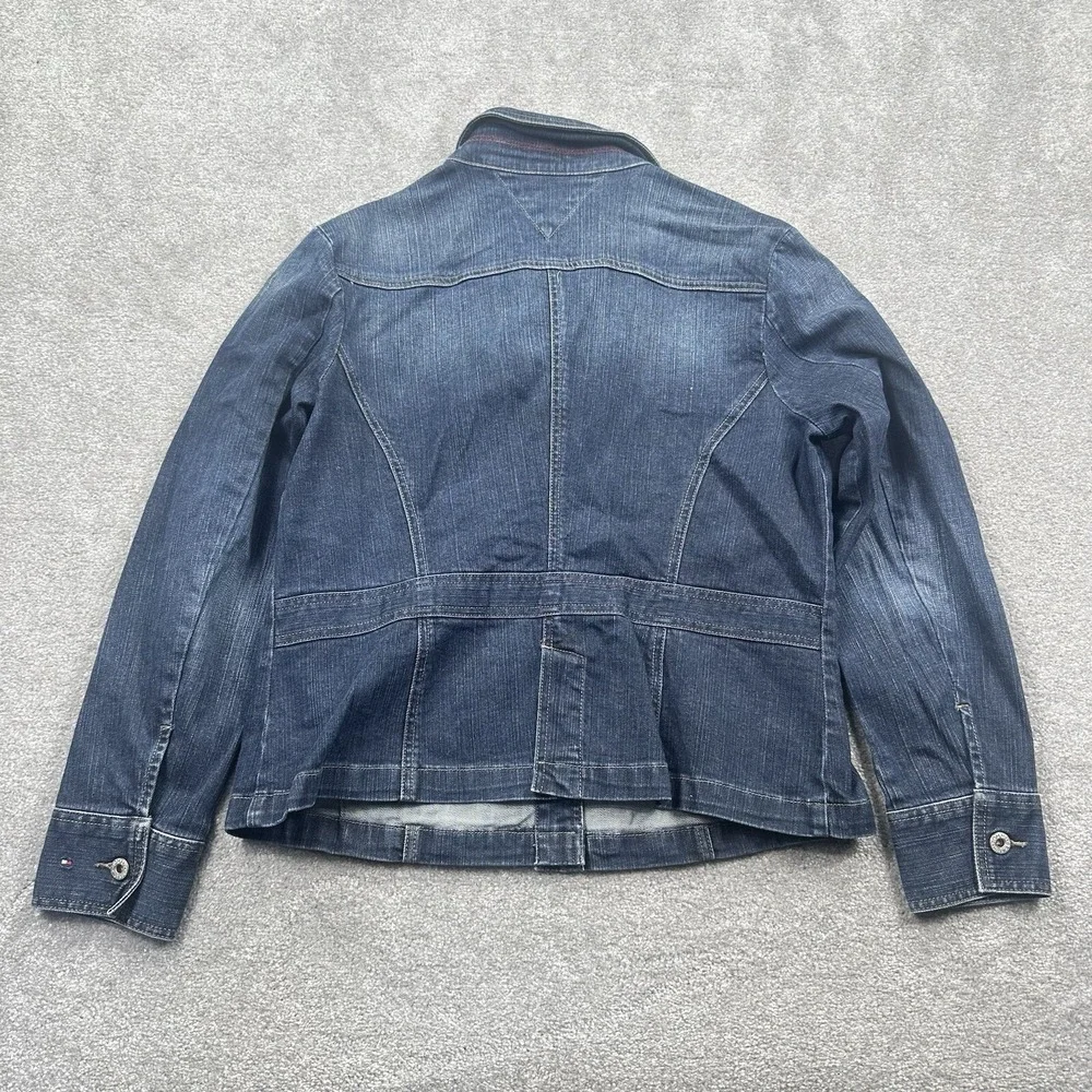 Tommy Hilfiger Women's Button Up Denim Jean Jacket Size XL Blue - Picture 2 of 8